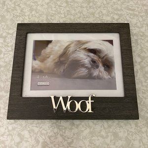 WOOF Furbaby 4"X6" Wood Picture Frame DISPLAY YOUR PUPS/DOGS